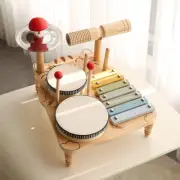 Cat Pattern Wooden Orff Percussion Musical Instrument Set for Kids – Xylophone,