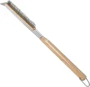 21 Inch Pizza Oven Brush with Long Handle, BBQ Grill Cleaning Brush, Non Scratch Heat Proof Brass Bristles, Multifunctional Pizza Oven Cleaning Tool for Home Kitchen