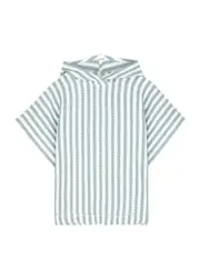 Liewood Kids Paco Striped Cotton Poncho - Green - 1/2YR (1-2 Years) 1/2YR (1-2 years)