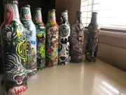 Mountain Dew Green Label Art bottle LOT of 7 unopened