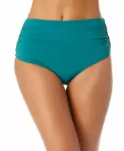 Anne Cole Womens Large 3 Way Convertible High-Waist Bikini Bottom Teal $58 1870