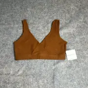 Beyond Yoga Sports Bra Women’s XL Crossover Spacedye Clove Brown Bra Athleisure