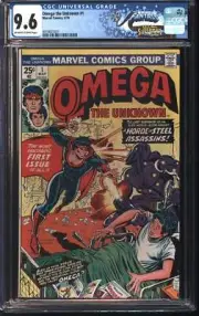 Marvel Omega the Unknown 1 3/76 FANTAST CGC 9.6 Off White to White Pages