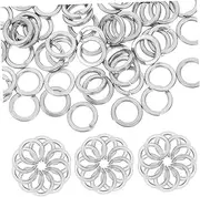 BAZEITFLOW 100pcs Stainless Steel Split Washers Durable Spring Washers for Fasteners Kit for Diy Projects and Home Repairs