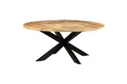 Dining Table Round 175x75 cm Rough Mango Wood vidaXL