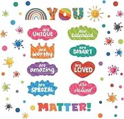 DECOWALL DS9-8082 Inspirational Quotes Wall Stickers Colorful Decals Kids Playroom School Classroom Nursery Educational Positive Motivational Phrases