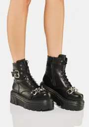 [Koi Footwear] Epoine Platform Combat Boots