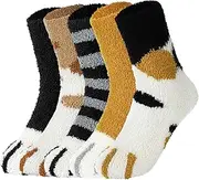 [Clothirily] Fuzzy Socks for Women - Fluffy Socks Womens, Winter Funny Animal Socks, Cute Socks Soft Slipper Socks for Women