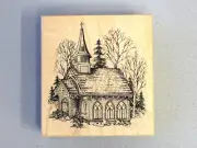 PSX rubber stamp CHURCH CHAPEL K-1912 Christmas NEW