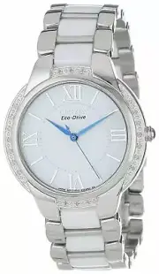 Citizen Women's EM0170-50A Eco-Drive Ciena Ceramic Diamond Accented Watch