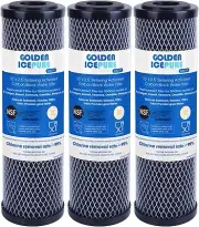 New Sealed! 3 Pk Golden Icepure CTO10 Carbon Water Filter For Dupont Kenmore