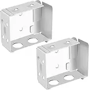 SagaSave 2 Pcs Venetian Blind Brackets - 2 Inch Venetian Blinds Fittings Box, Window Profile Box, Headrail Mounting Bracket for Office Home Curtains, White
