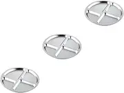 Alipis 3pcs Cafeteria Trays Restaurant Plates Stainless Steel Lunch Tray Portion Control Plate Dividers for Adults