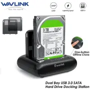 2x16TB Dual Bay External Hard Drive Docking Station USB 3.0 to SATA I/II/III