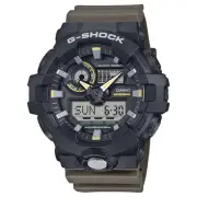 Casio G-Shock Utilitarian Black & Olive Green Digital Analog Watch GA-710TU-1...