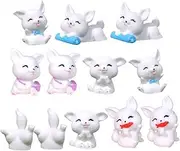 QUMIIRITY 12Pcs Miniature Fox Ornaments Cute Animal Figurines for Home Decor for Bonsai Garden and Desktop Decorations Charming Fox Models for Weddings Birthdays and Parties