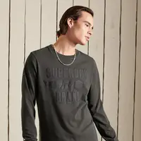 在飛比找蝦皮商城優惠-【Superdry】男裝 長袖上衣 BLACK OUT 深灰