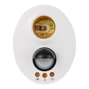 Jl-023 Ceiling Infrared Sensor Lamp Holder E27 Screw Corridor Smart Delay Adjustable Sensor Switch Detection Range: 2-12M(White)
