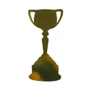 Melbourne Cup Trophy Cup Gold 200mm Cutouts 12 Pack