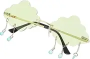 [SAFIGLE] Cloud Rain Glasses Funny Party Glasses Festival Sunglasses Mens Sunglasses Funny Party Sunglasses Rimless Sunglasses Frameless Glasses for Men Unique Ac Lampshade Aldult Child
