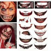 Waterproof Halloween Tattoo Stickers Horror Lips Stickers Halloween