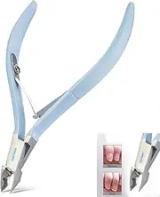 Professional Cuticle Nippers JAW 16 Stainless Steel Cuticle Scissors Sharp Nail Scissors Eyelash Cuticle Removal Tool Home Use Blue