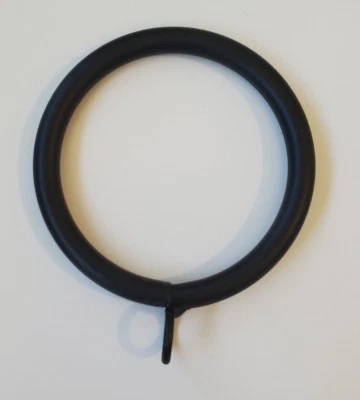 50 Pieces - 2" BLACK IRON drapery curtain drape ring with eyelet