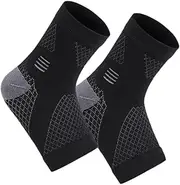 1 Pair Ankle Compression Socks Ankle Brace Sports Accessories Sweat Absorbing for Men/Women Foot Support Sleeve Elastic