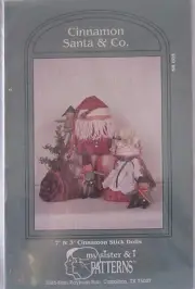 My Sister & I Patterns Cinnamon Santa & Co 7" & 3" Dolls Fabric Pattern ONLY