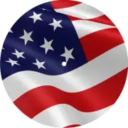 Slipmat Slip Mat for Technics or Single 7" 45 Turntable Record Player US FLAG