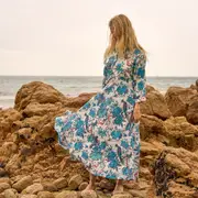 Blue Heron Cotton Maxi Dress - BD52