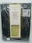 New JCP Croscill Classice Blue Linen Fold over button top 44 x 84 Curtain panel