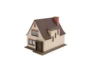 Noch 63604 N Scale Small Brick Single-Family House -- Laser-Cut Kit