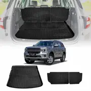 Boot Liner Back Seat Protector for Ford Everest 2022-Onwards All Weather Heavy Duty Cargo Car Trunk Kick Mats