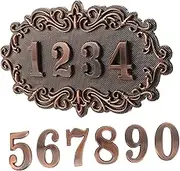 jojofuny 1Set Vintage Address Plaque Retro House for Front Door Durable Material No for Mailbox Walls Enhances Home Appearance and Recognizability