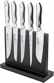 Double-Sided Magnetic Knife Block. Universal Knife Holder for Safe & Stylish Storage | Modern Stand with Strong Magnets & Non-Slip Base | Space-Saving Kitchen Knife Organiser (Knives Not Included)