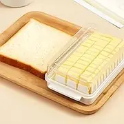 Butter Dish Detachable Butter Container with Lid Quantitative Cutting Plastic Butter Dish Reusable Butter Divider Box