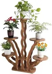 Plant Display Stand Plant Rack Indoor Wood Plant Holder 5 Tiers Tabletop Suulent Flower Holder Pot Stand Windowsill Flower Holder Shelf Rack Wooden Corner Planter Holder Multifunctional Disp