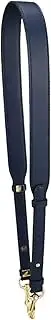 [DookAa] Handbag Strap,Replacement Handbag Straps,98-113cm Casual Adjustable Leather Wide Shoulder Strap for Cross-Body Bag Messenger Bag Decoration (Color : Navy Blue, Size : Gold Hanger)