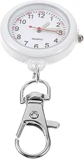 [Healeved] Nursing Student Essentials Work Small Fob Watch Clip Nurses Watch Clip Watch Fob Watches for Nurses Digital Watch Digital Pocket Accessories Medical Watch Key White Silica Gel