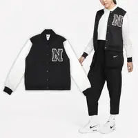 在飛比找森森購物網優惠-Nike 外套 NSW Jacket 女款 黑 白 棒球外套