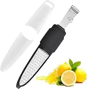 4 in 1 Lemon Zester and Cheese Grater, Lemon Grater, Lemon Zester Peeler, Fruit Peeler, Vegetable Grater with Stainless Steel Blade, Kitchen Tool for Parmesan Cheese, Oranges, Lime, Ginger, Chocolate