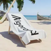 Algorand ALGO Black and White Beach Towel - 2 Sizes, Crypto Towel, Blockchain