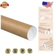 Recyclable Heavy-Duty 24" x 4" Tubes for Mailing Blueprints & Crafts - 12 Pack