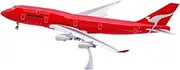 Pre-Built Model Aircraft for Qantas B747-400 VH-OEJ Flaps 1:200 Diecast Model Airplane – 35cm Scale Collectible Aircraft with Stand Miniature Airplane Model(Flap)