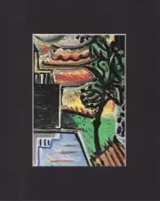 8X10" Matted Print Art Picture Painting Pablo Picasso: Sunset, 1956