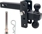 V VELAMEIS Adjustable Trailer Hitch -(Fits 2-Inch Receiver) Medium Duty Trailer Hitch (14,000 lb. Rating) - 2-Inch Drop/Rise Trailer Hitch with 2-Inch 2-5/16" Adopt Anti-Oxidation Technology TCG-008