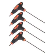 2.5mm Hex Key T-Handle Dual End Wrench Spanner, Metric S2 Steel 4 Pcs
