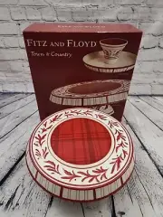 NEW 2007 Fitz and Floyd Cake Stand or Chip & Dip Bowl