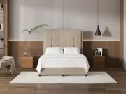 My Style Framed Headboard & Standard Base - Queen / Natural / Drawer Base